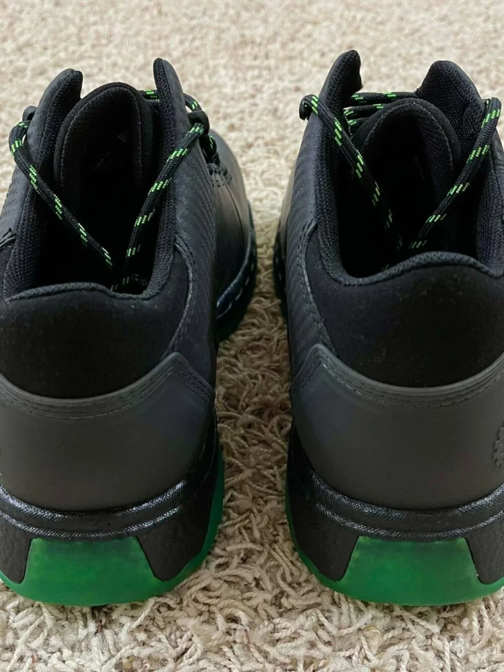 HYTEST Footrests Men's 2.0 Xergy Trainer Safety Shoes Black Green, Size 12 D